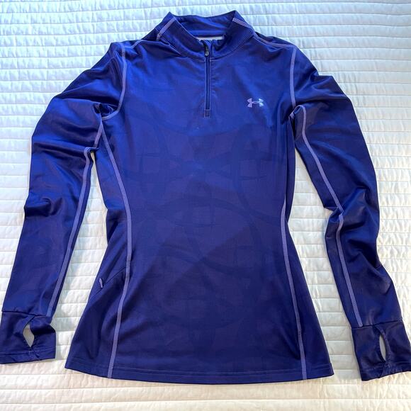 Under Armour Women's Purple Fitted Coldgear Pullover, size Med - Picture 1 of 8